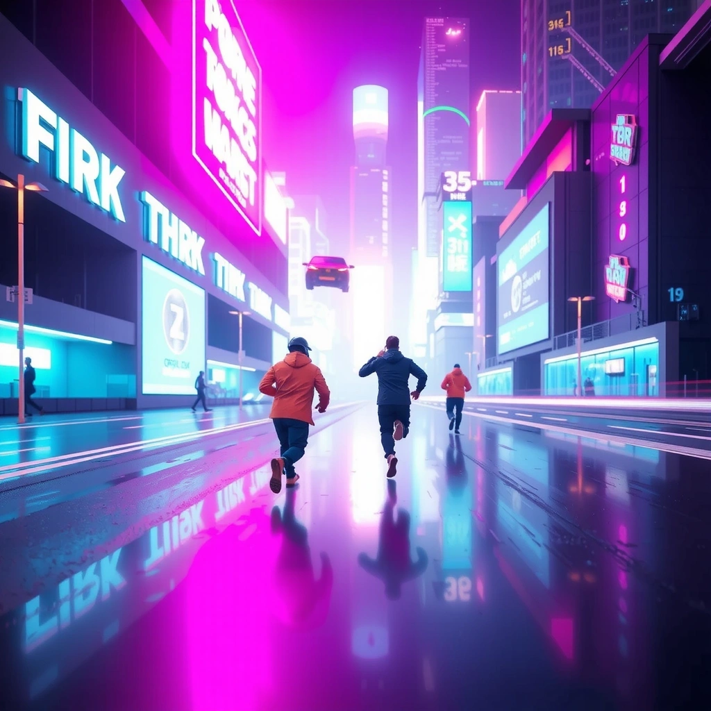 Cyber Runner game screenshot